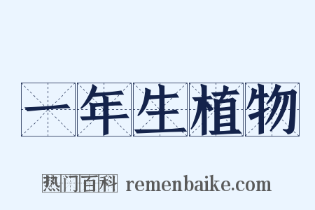 一年生植物是什么意思的图片